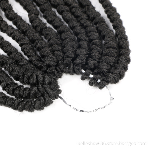 Hot sell 12inch 12stands curly end loop crochet senegalese twist type of hair